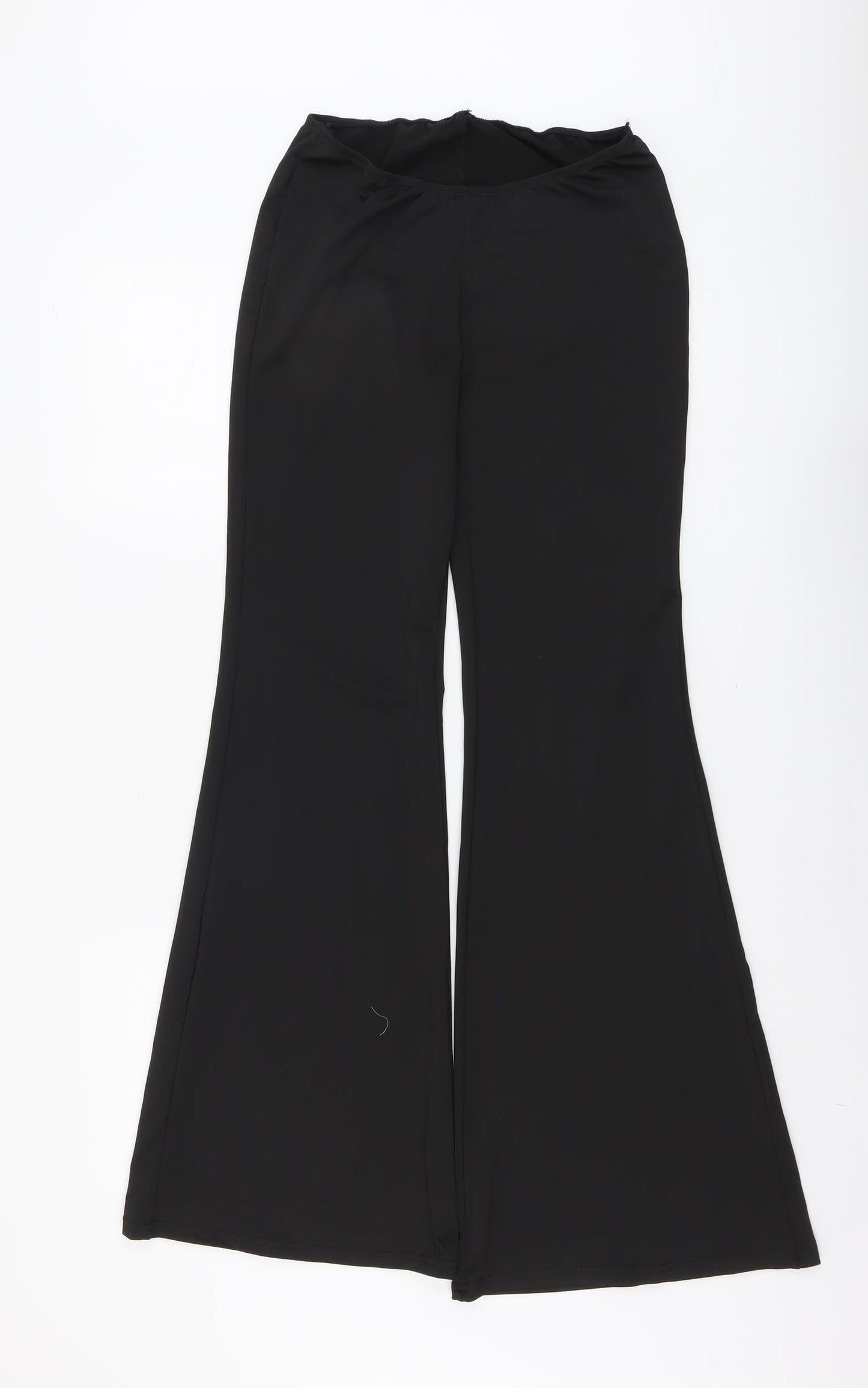 SheIn Womens Black Polyester Trousers Size M L32 in Regular