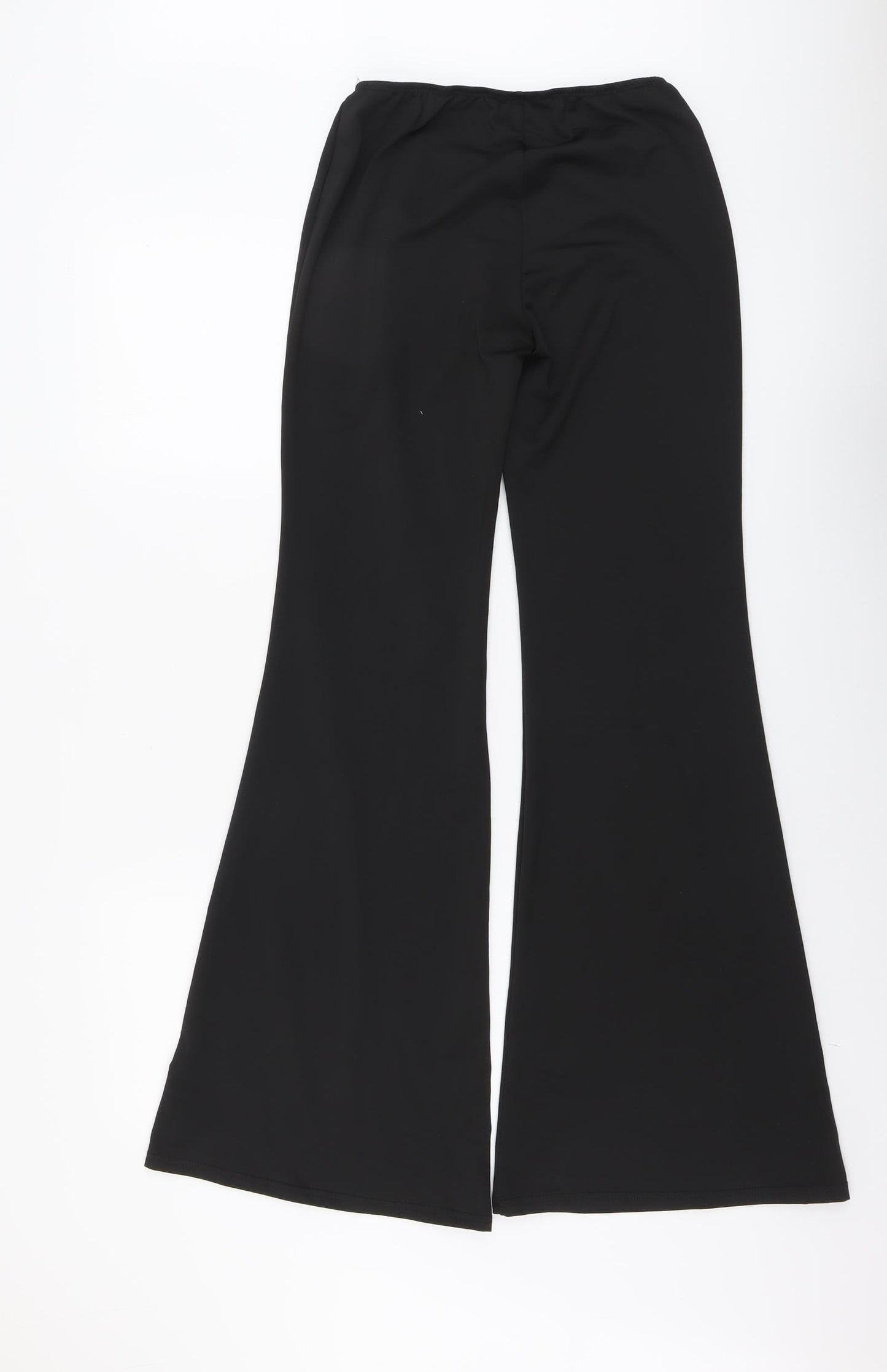 SheIn Womens Black Polyester Trousers Size M L32 in Regular