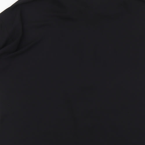 Select Womens Black Polyester Basic Button-Up Size 12 Collared