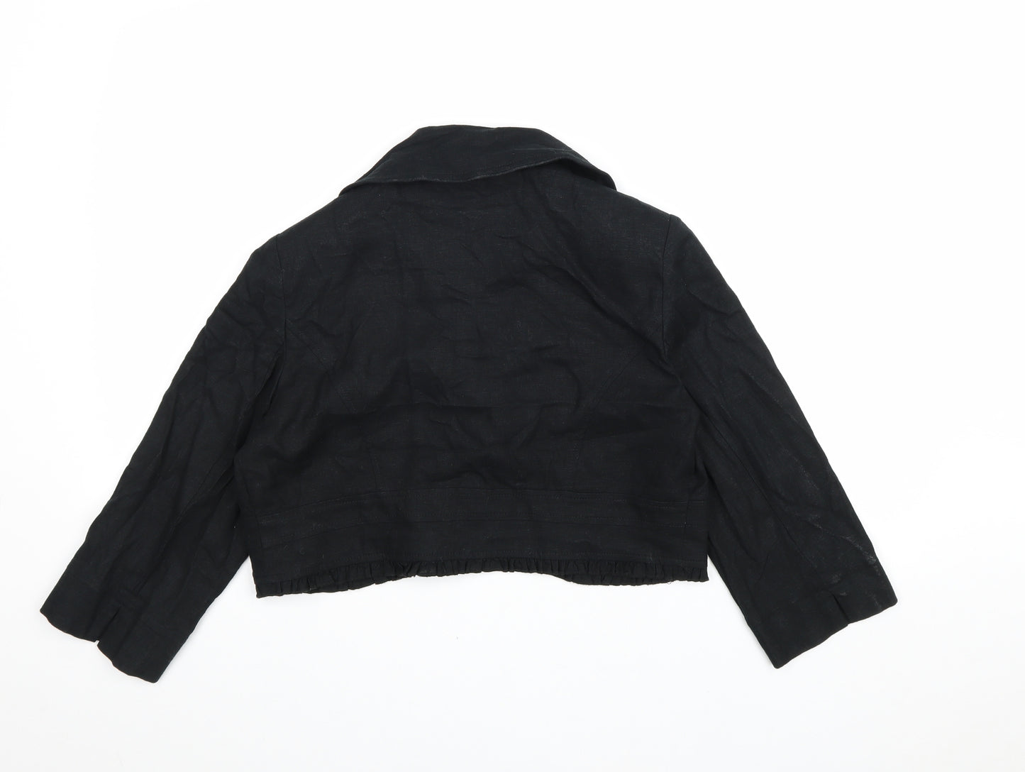 Phase Eight Womens Black Jacket Blazer Size 14 Button