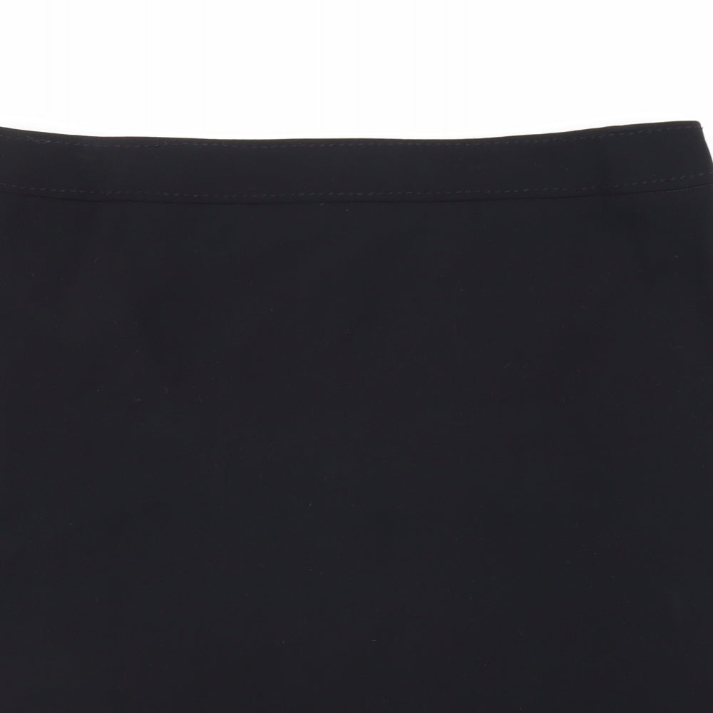 Roman Womens Black Polyester Straight & Pencil Skirt Size 22 Zip