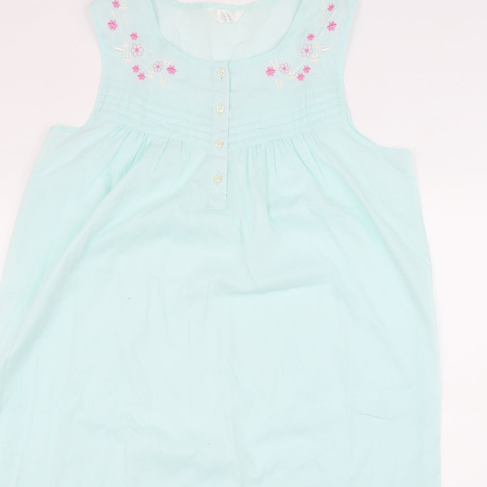 Bonmarché Womens Blue Floral Polyester Top Dress Size 16 Button