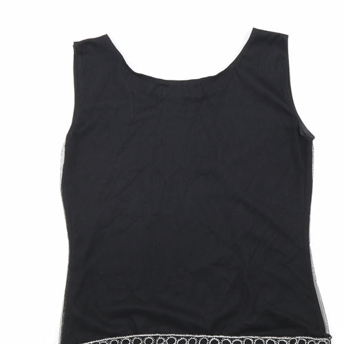 Stephen Y Womens Black Polyester Basic Tank Size S Scoop Neck