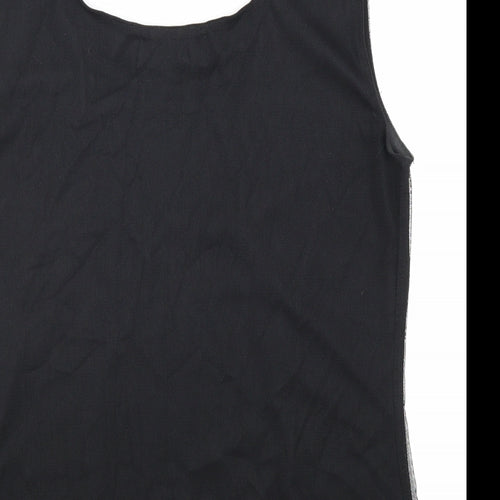 Stephen Y Womens Black Polyester Basic Tank Size S Scoop Neck