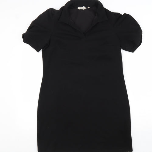 NAF NAF Womens Black Polyester A-Line Size S V-Neck Pullover
