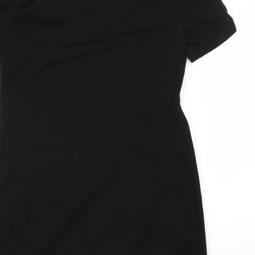 NAF NAF Womens Black Polyester A-Line Size S V-Neck Pullover