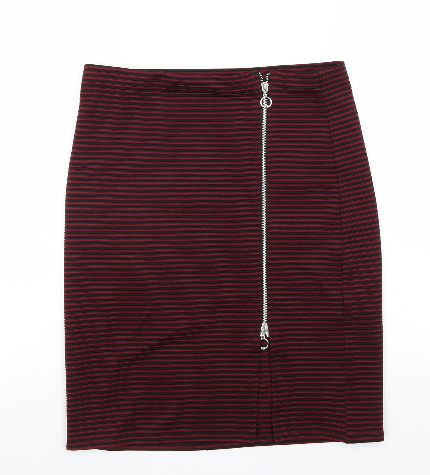 Atmosphere Womens Red Striped Polyester Straight & Pencil Skirt Size 14 Zip