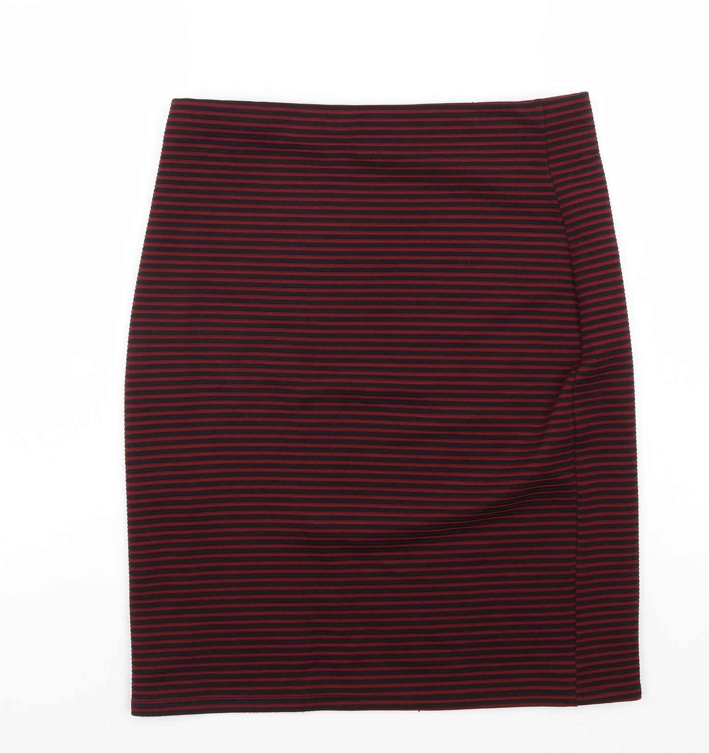 Atmosphere Womens Red Striped Polyester Straight & Pencil Skirt Size 14 Zip