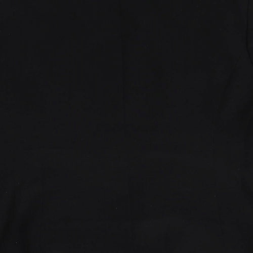 Preworn Womens Black Polyester Jacket Blazer Size 16
