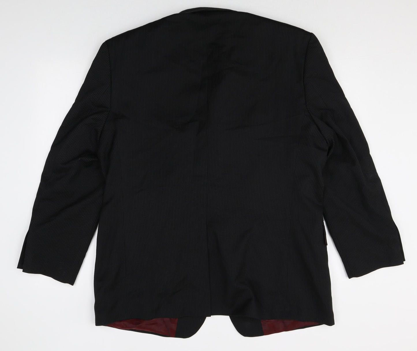 BHS Mens Black Polyester Jacket Suit Jacket Size 44 Regular