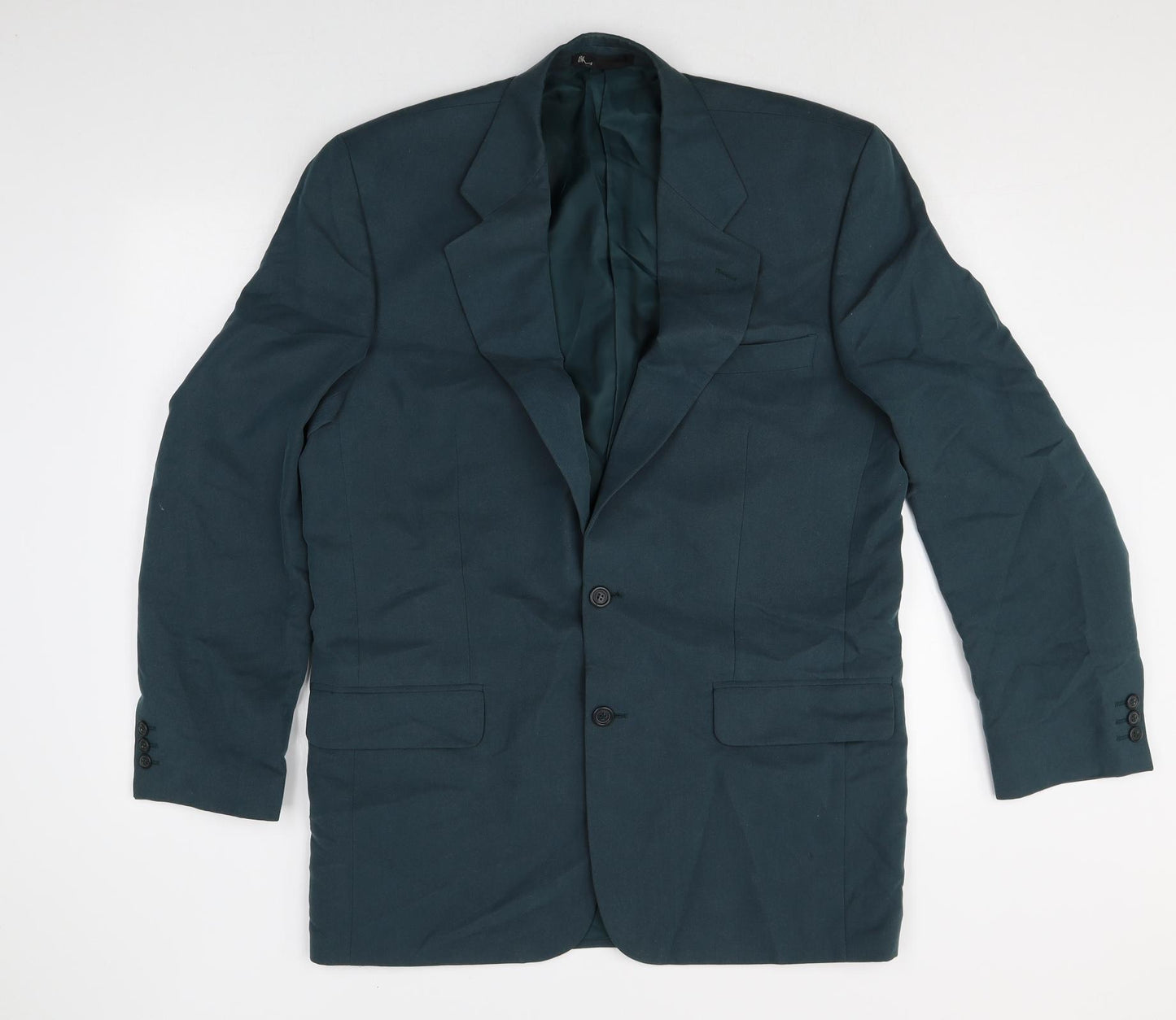 BHS Mens Green Polyester Jacket Suit Jacket Size 42 Regular