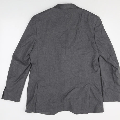 Autograph Mens Grey Polyester Jacket Suit Jacket Size 42 Big & Tall