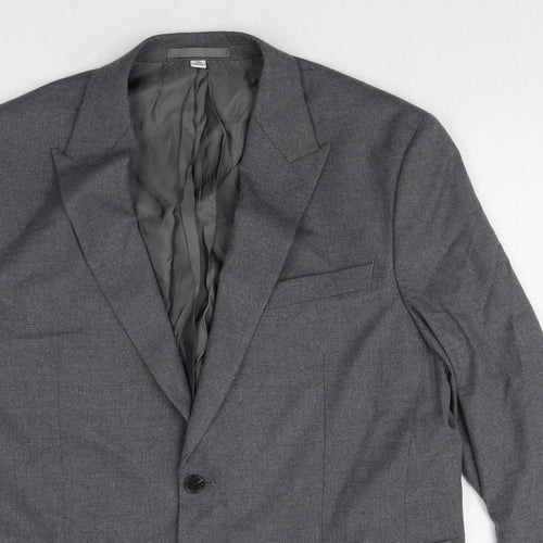 Autograph Mens Grey Polyester Jacket Suit Jacket Size 42 Big & Tall