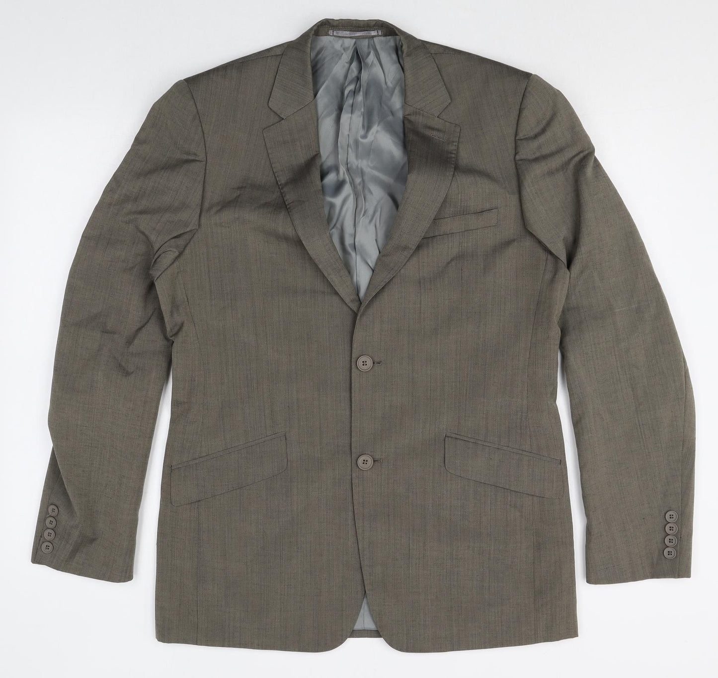 French Connection Mens Green Wool Jacket Suit Jacket Size 38 Regular