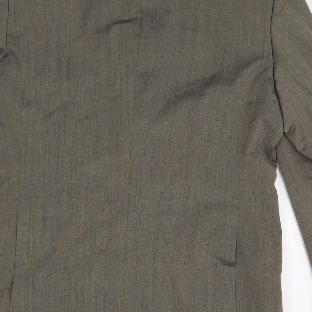 French Connection Mens Green Wool Jacket Suit Jacket Size 38 Regular