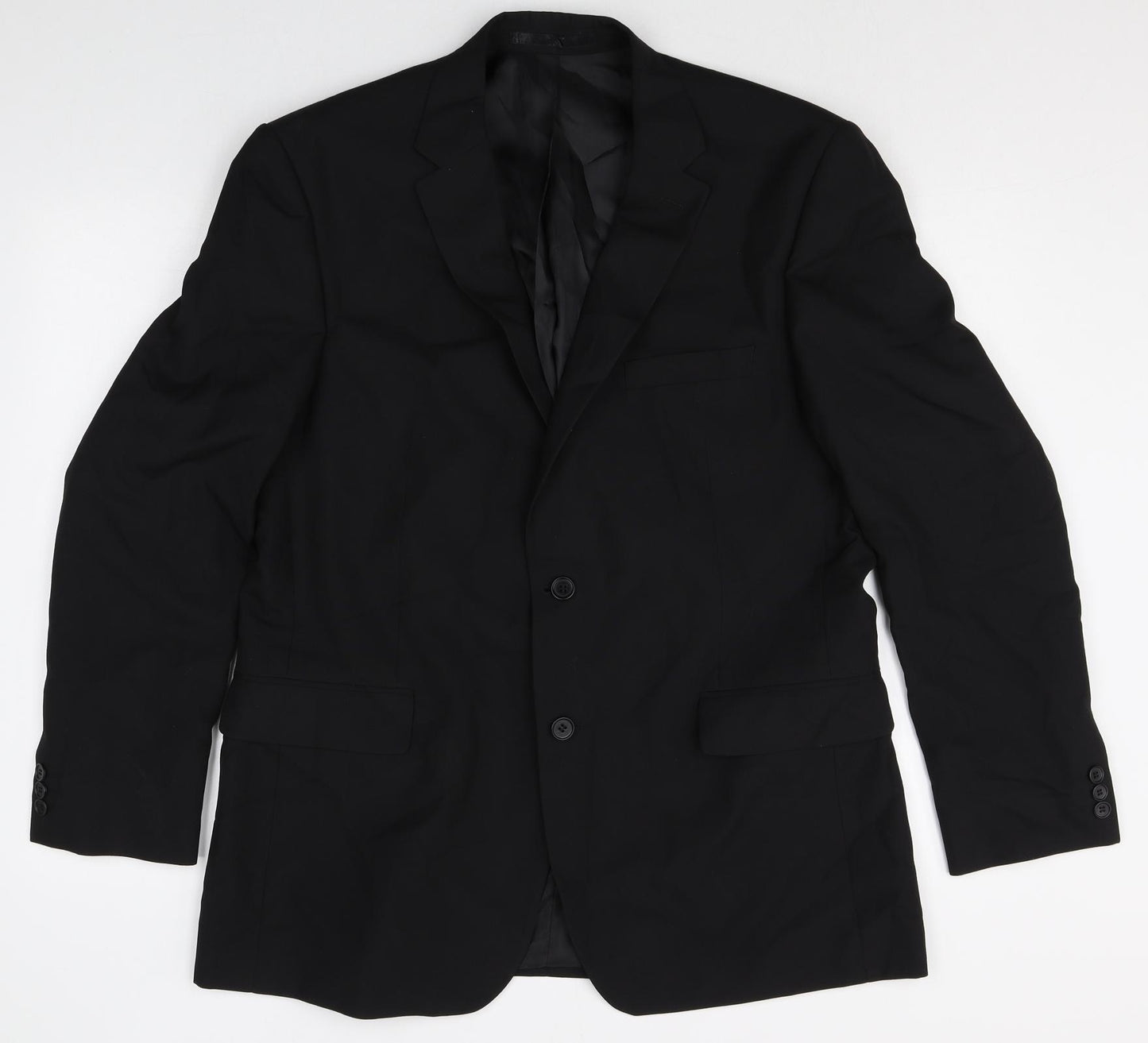 Thomas Nash Mens Black Polyester Jacket Suit Jacket Size 44 Regular