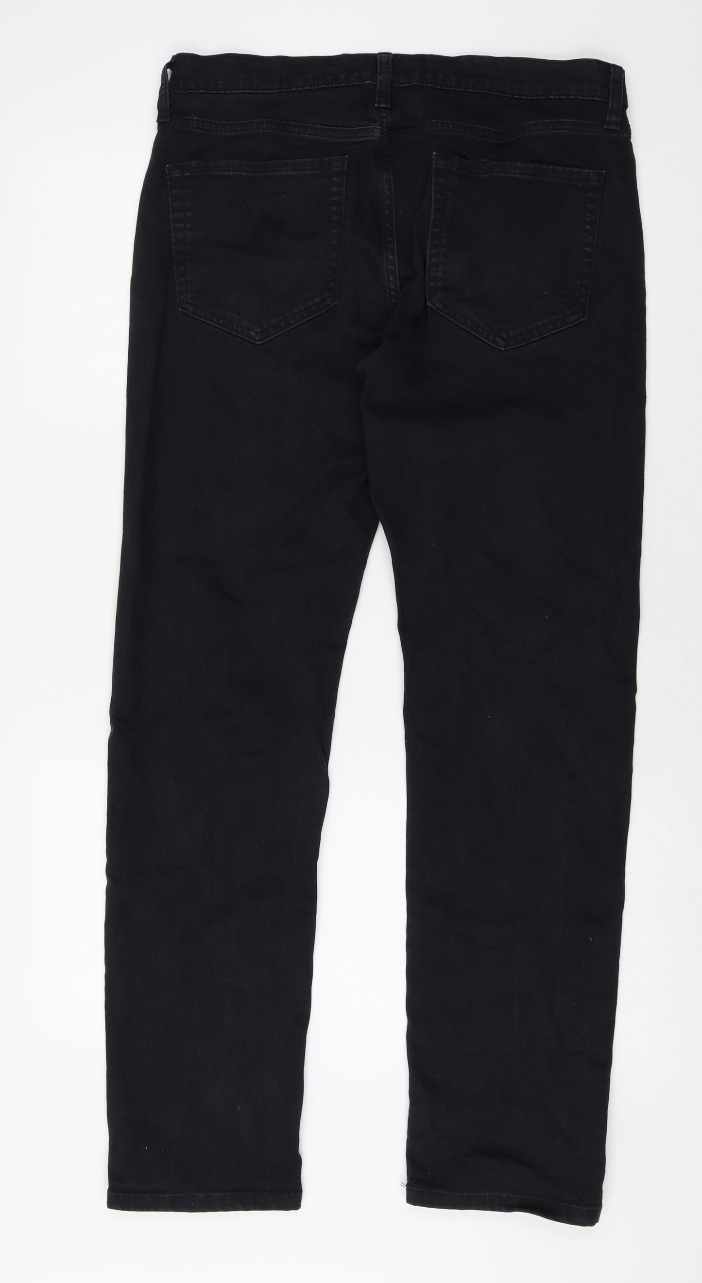 Amazon Mens Black Cotton Straight Jeans Size 32 in Regular Zip