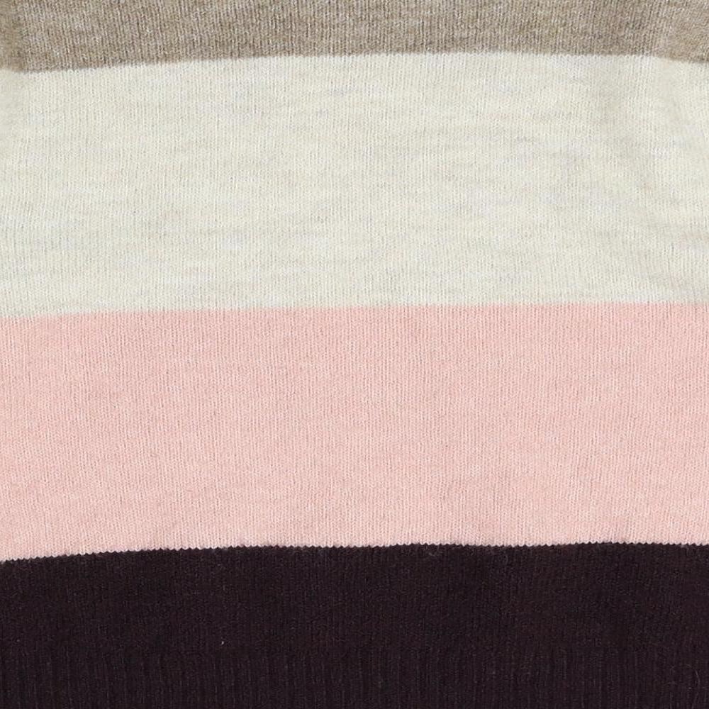 H&M Womens Multicoloured Round Neck Polyester Pullover Jumper Size XS - Colourblock Pattern