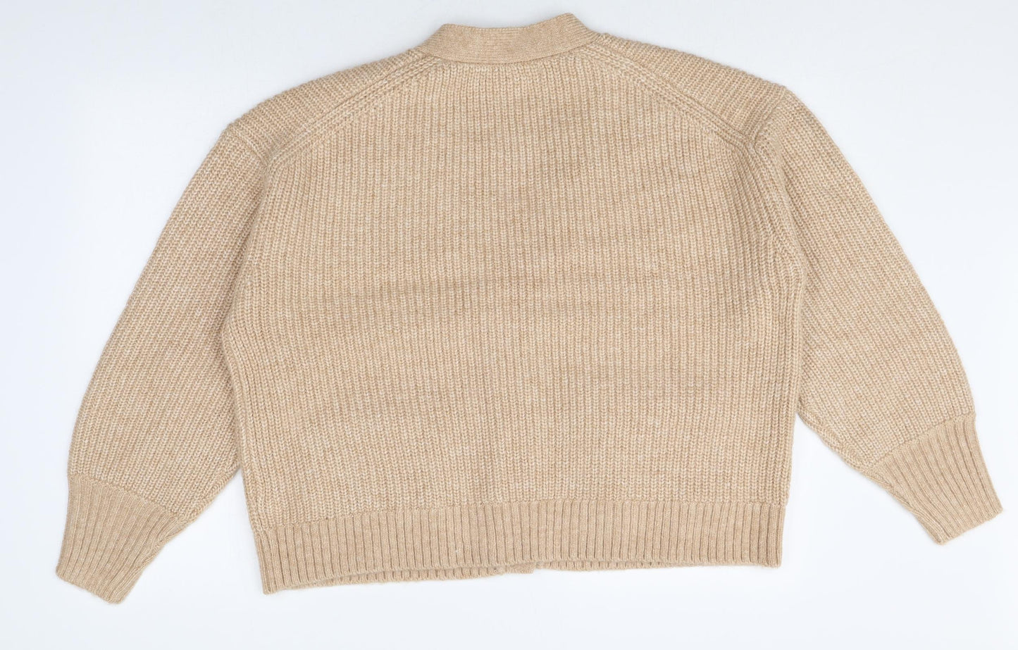 Per Una Womens Brown V-Neck Acrylic Cardigan Jumper Size L