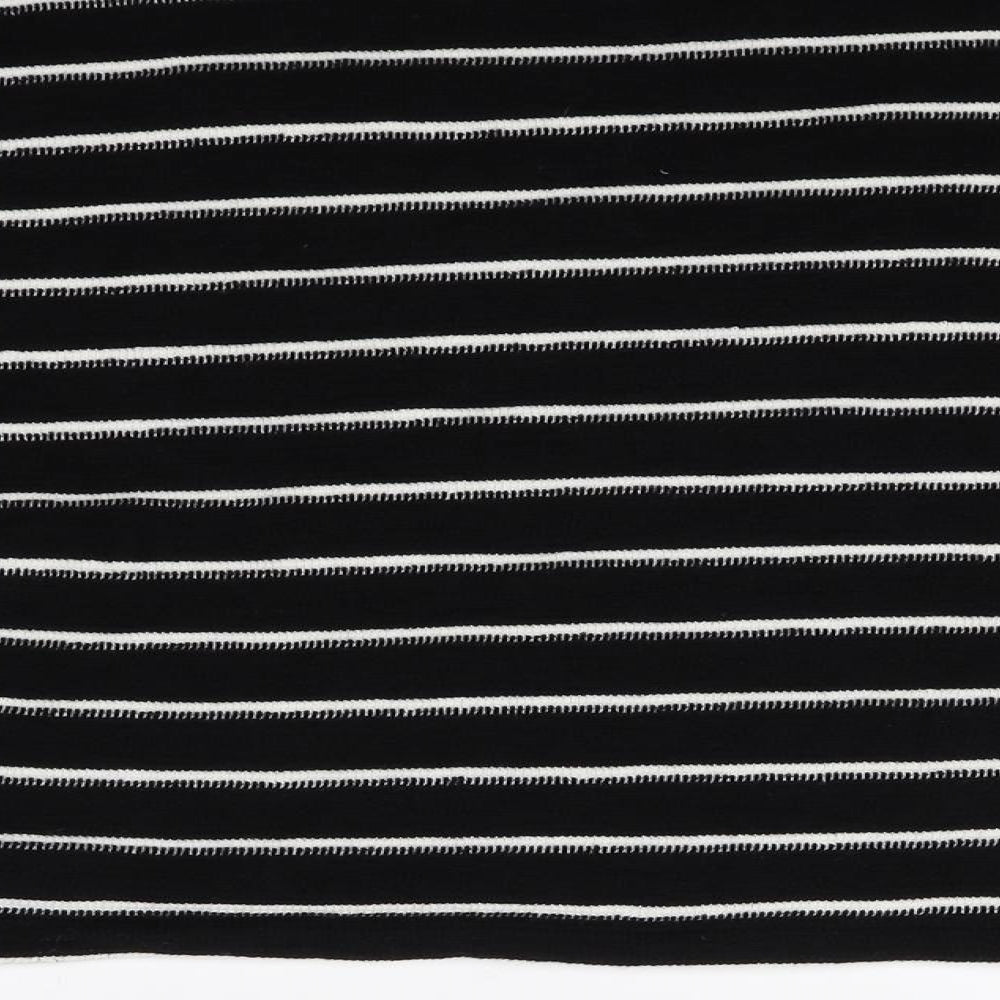 Marks and Spencer Womens Multicoloured Round Neck Striped Cotton Pullover Jumper Size 14