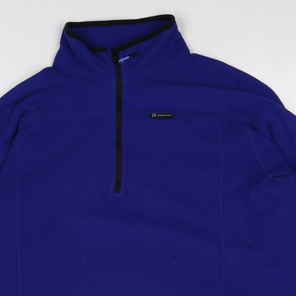 Haglofs Womens Blue Polyester Pullover Sweatshirt Size XL Zip
