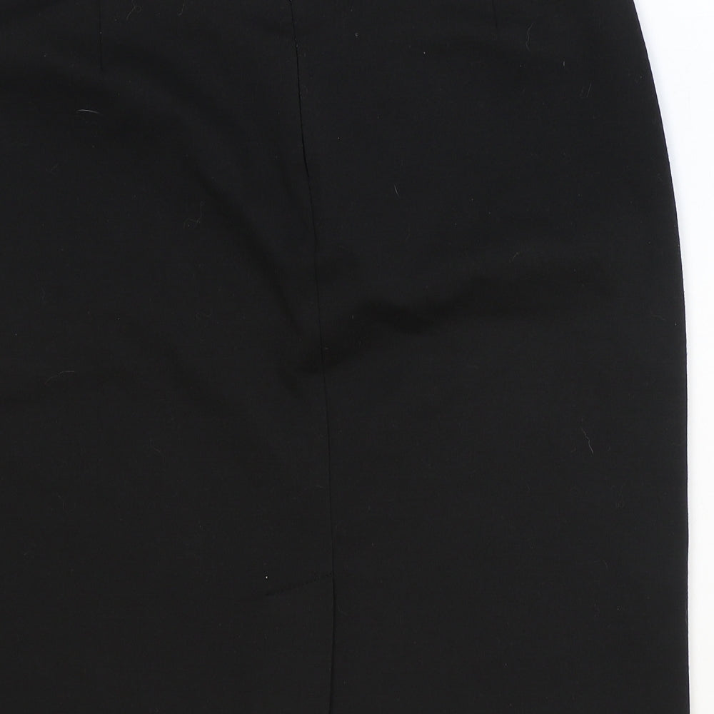 Wallis Womens Black Polyester Straight & Pencil Skirt Size 16 Zip