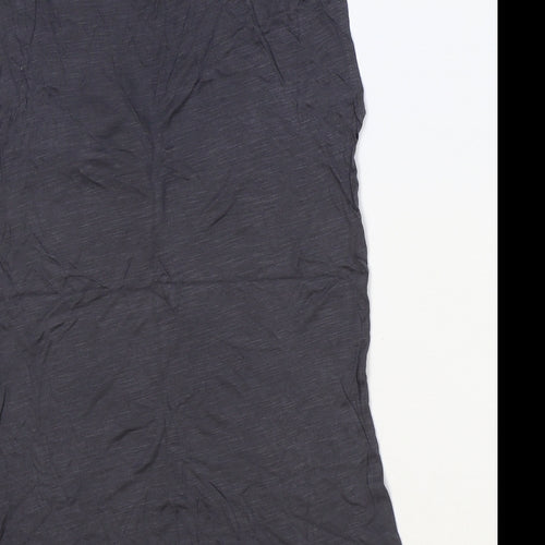 Atmosphere Womens Grey Polyester Basic Tank Size 8 Scoop Neck - Chiffon Hem