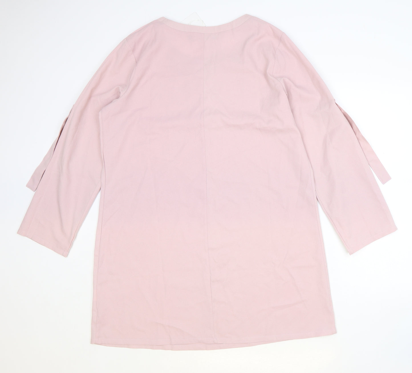 Yonis Womens Pink Polyester A-Line Size XL Round Neck Pullover