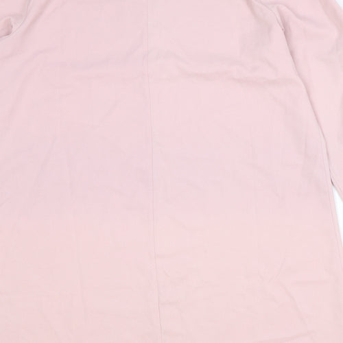 Yonis Womens Pink Polyester A-Line Size XL Round Neck Pullover