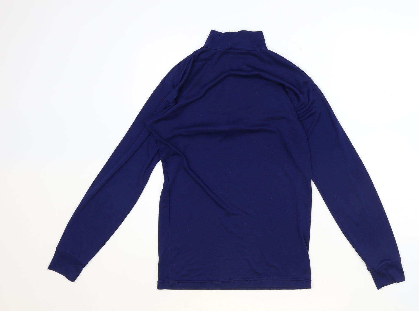 Preworn Womens Blue Polyester Pullover Sweatshirt Size M Zip