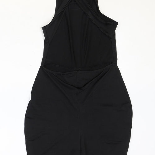 Boohoo Womens Black Polyester Unitard One-Piece Size 12 Pullover