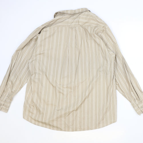 COLLUSION Womens Brown Striped 100% Cotton Basic Button-Up Size 8 Collared