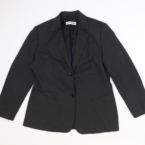 Gerry Weber Womens Black Polyester Jacket Blazer Size 16