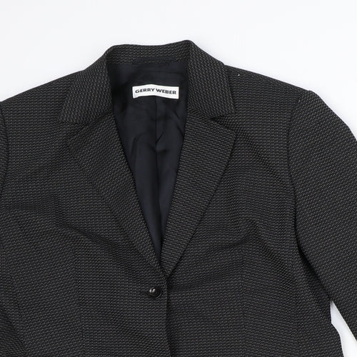 Gerry Weber Womens Black Polyester Jacket Blazer Size 16