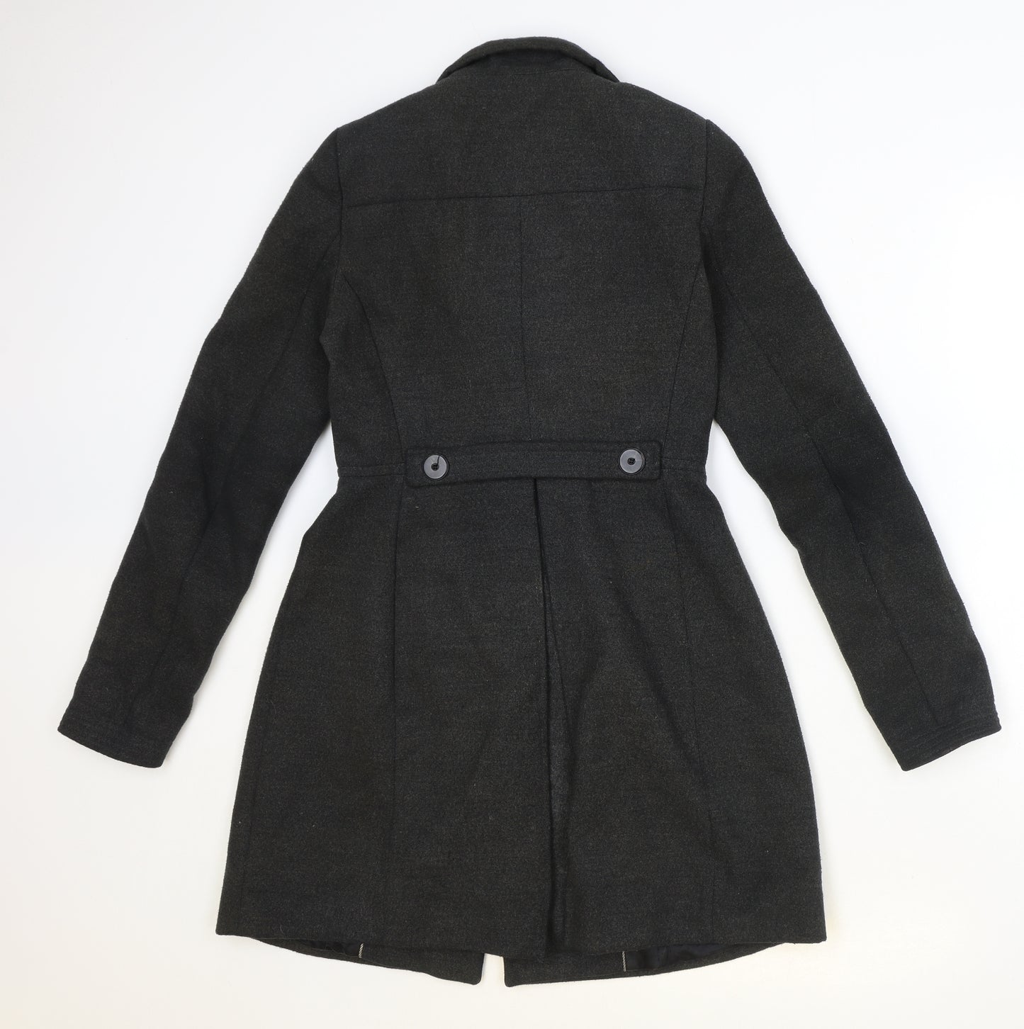 Zara Womens Grey Overcoat Coat Size XS Button