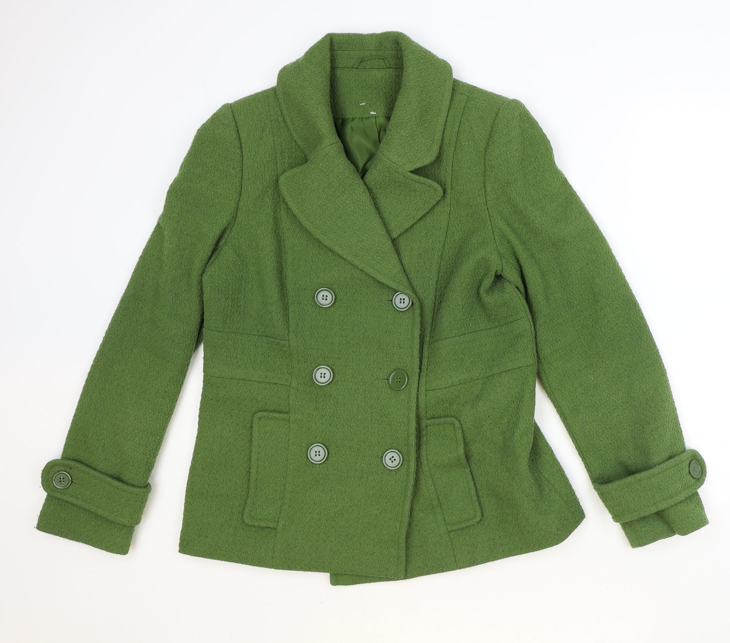 Dorothy Perkins Womens Green Jacket Size 12 Button