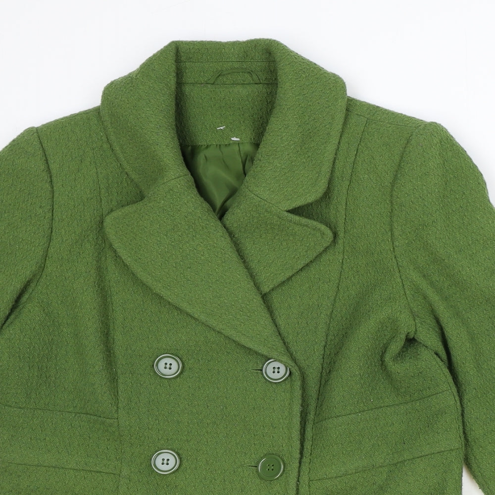 Dorothy Perkins Womens Green Jacket Size 12 Button