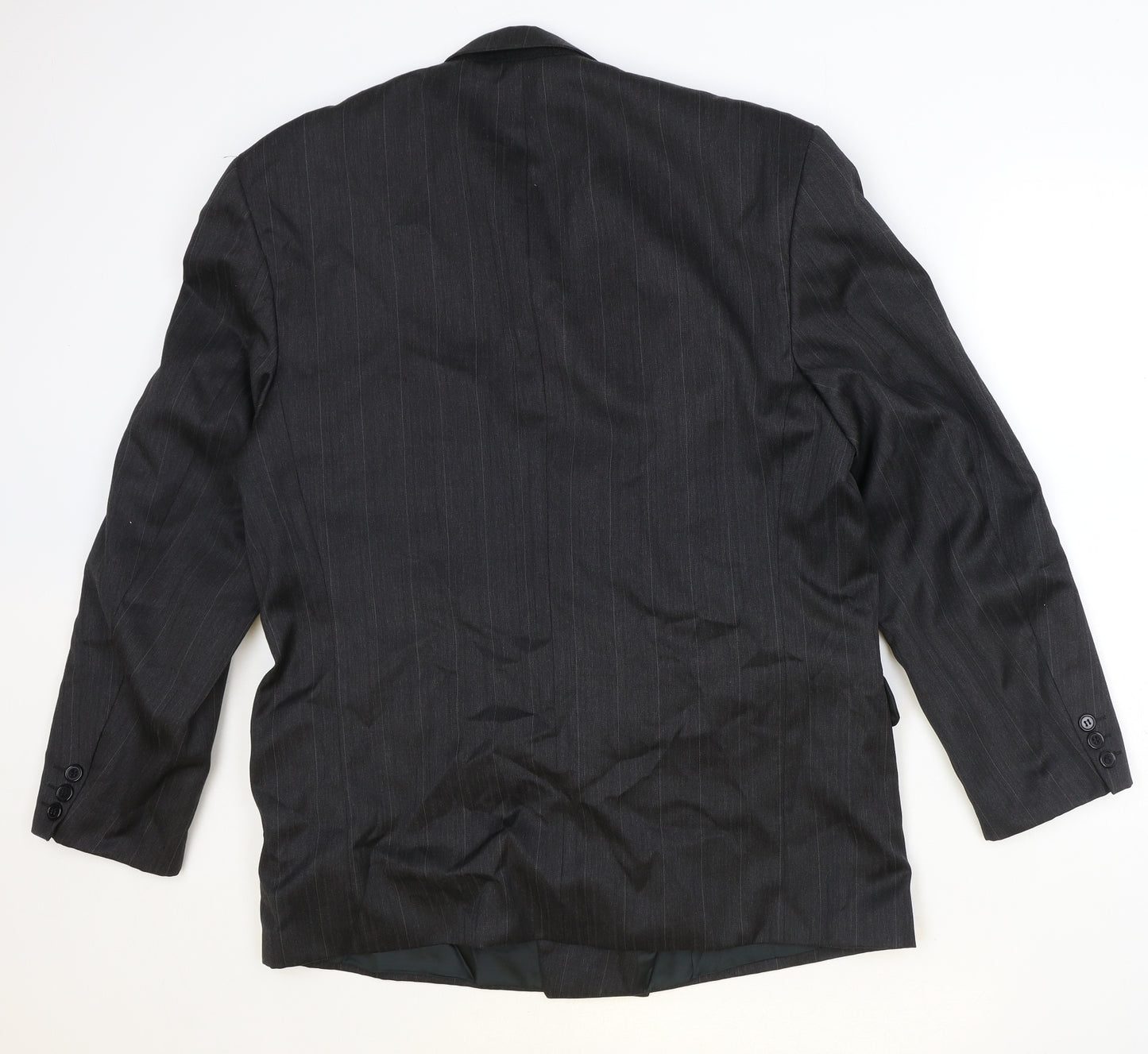 Horne Brothers Mens Green Striped Wool Jacket Suit Jacket Size 42 Regular