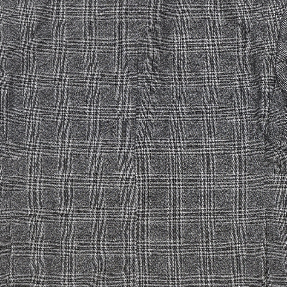 Marks and Spencer Mens Grey Plaid Polyester Jacket Suit Jacket Size 42 Regular