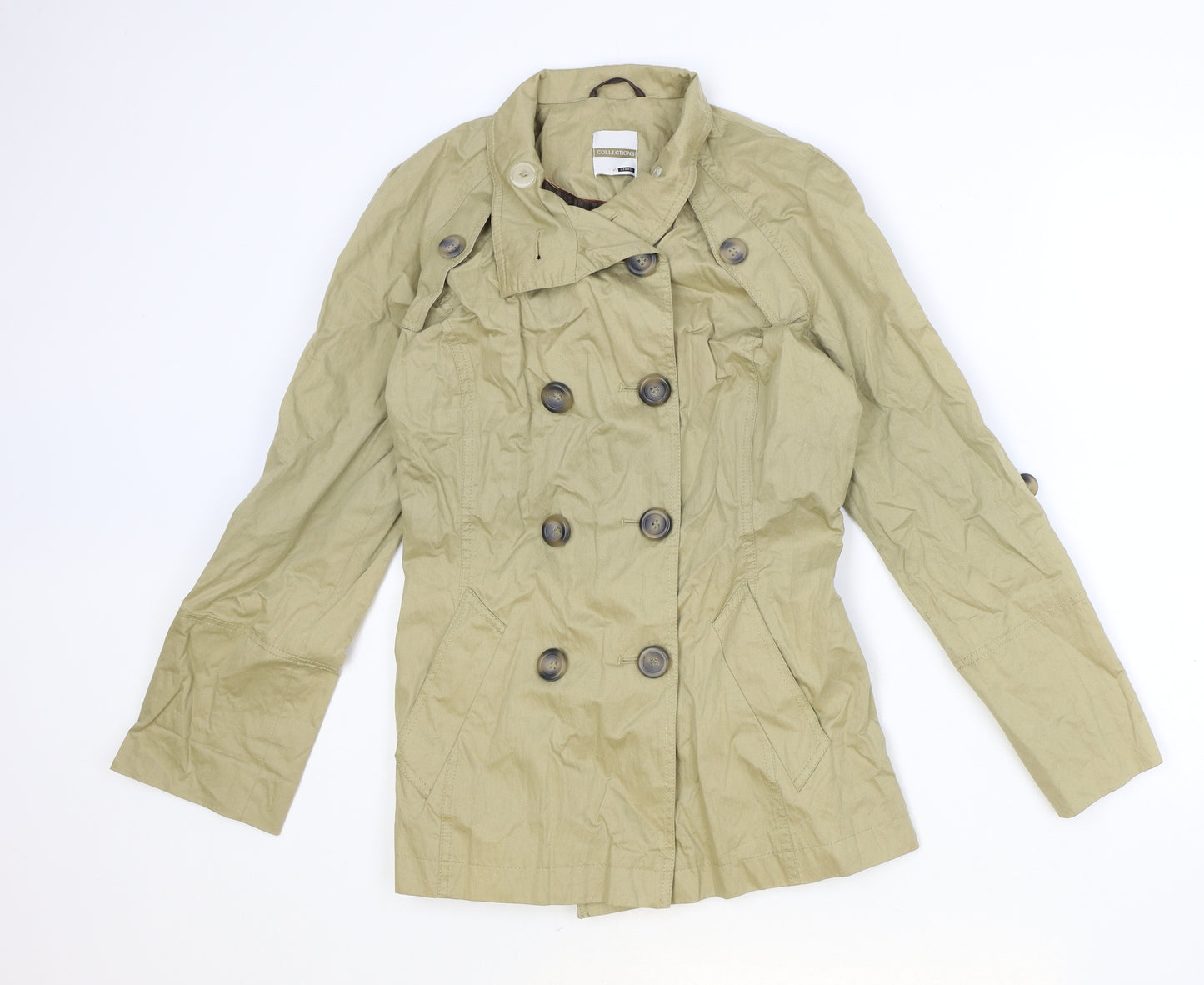 George Womens Brown Jacket Size 8 Button