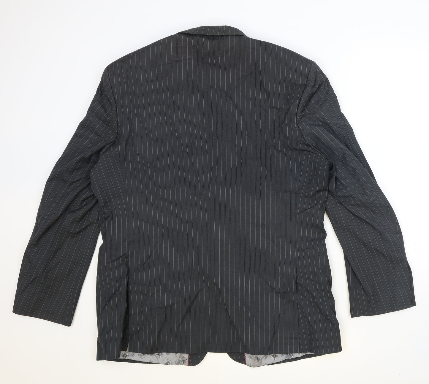 Red Herring Mens Green Striped Polyester Jacket Suit Jacket Size 46 Regular