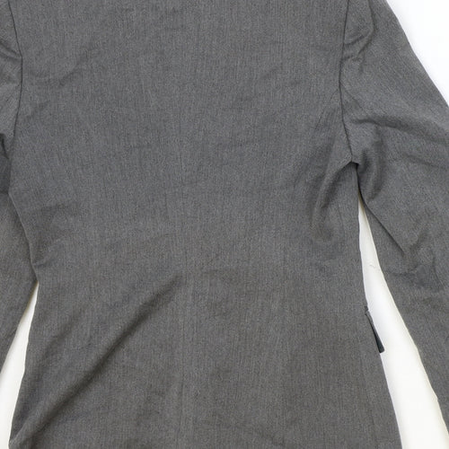 Slaters Womens Grey Polyester Jacket Blazer Size 6