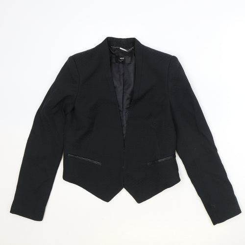 MNG Womens Black Polyester Jacket Blazer Size XS