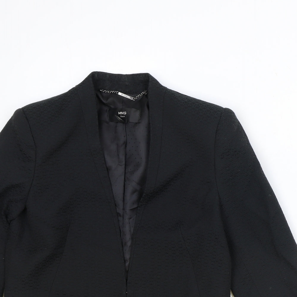 MNG Womens Black Polyester Jacket Blazer Size XS