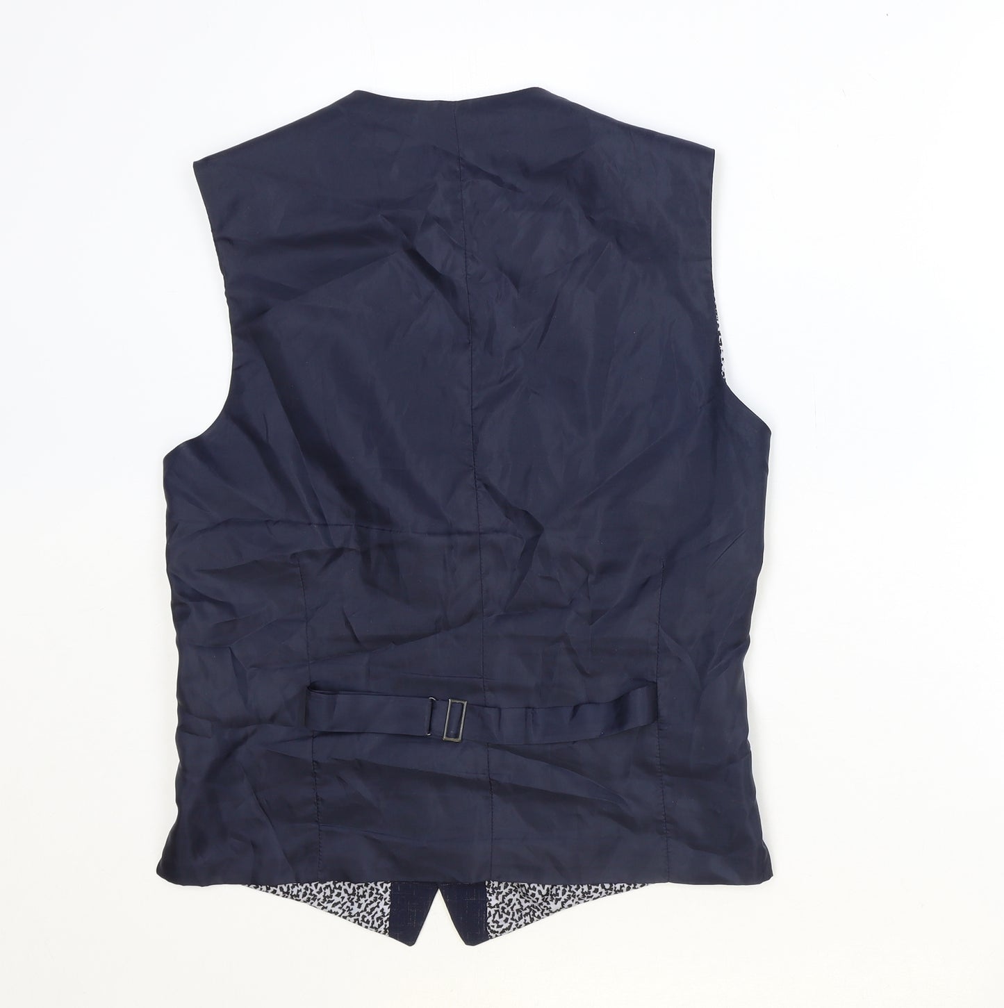 Limehaus Mens Blue Polyester Jacket Suit Waistcoat Size 36 Regular