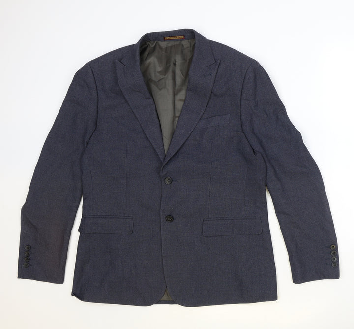 Skopes Mens Blue Polyester Jacket Suit Jacket Size 40 Regular