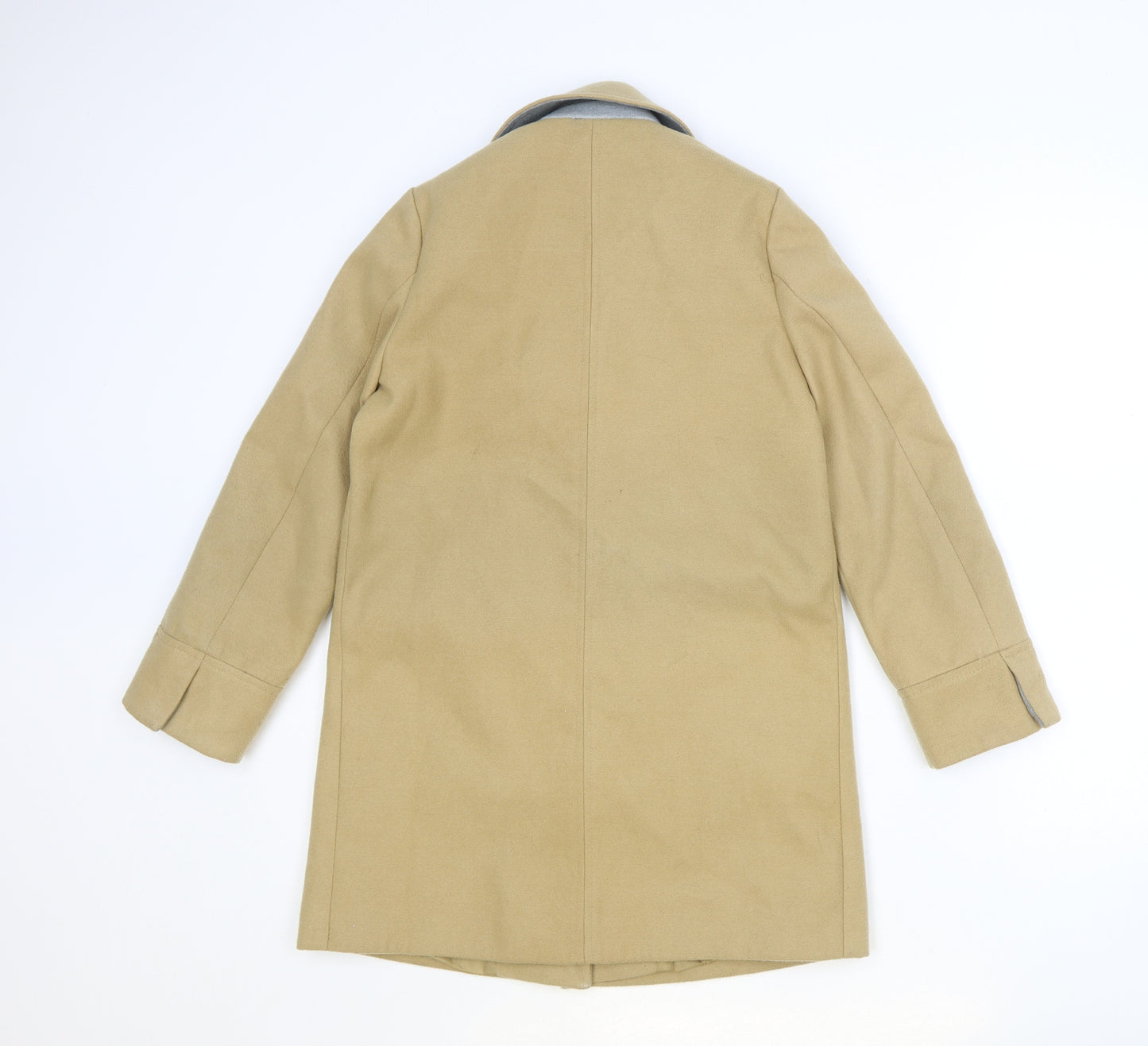 Topshop Womens Brown Overcoat Coat Size 4 Zip
