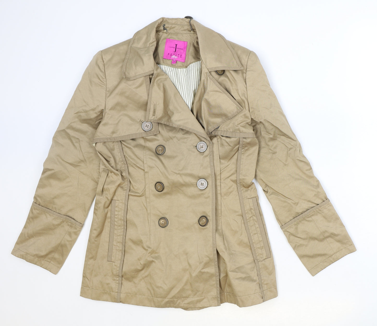 Jasper Conran Womens Beige Jacket Size 10 Button