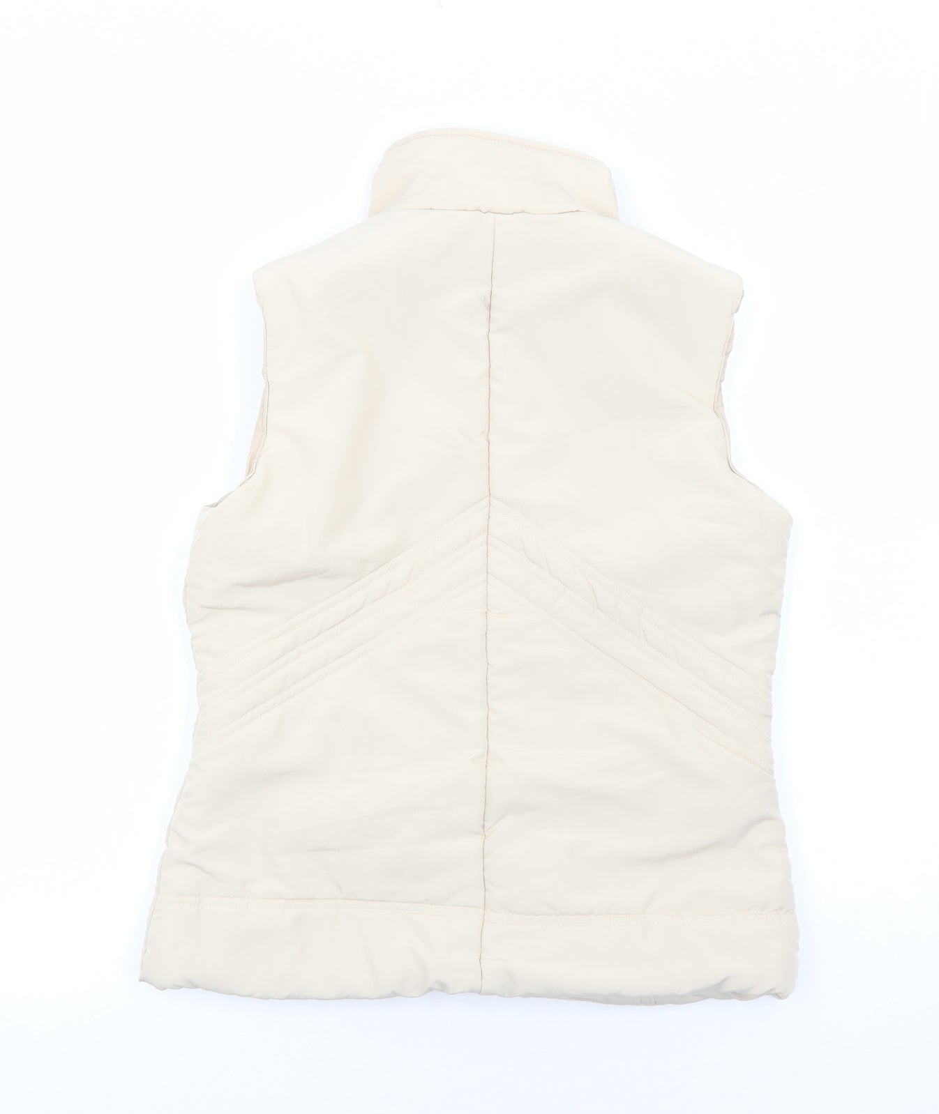 Mia Moda Womens Ivory Gilet Jacket Size S Zip