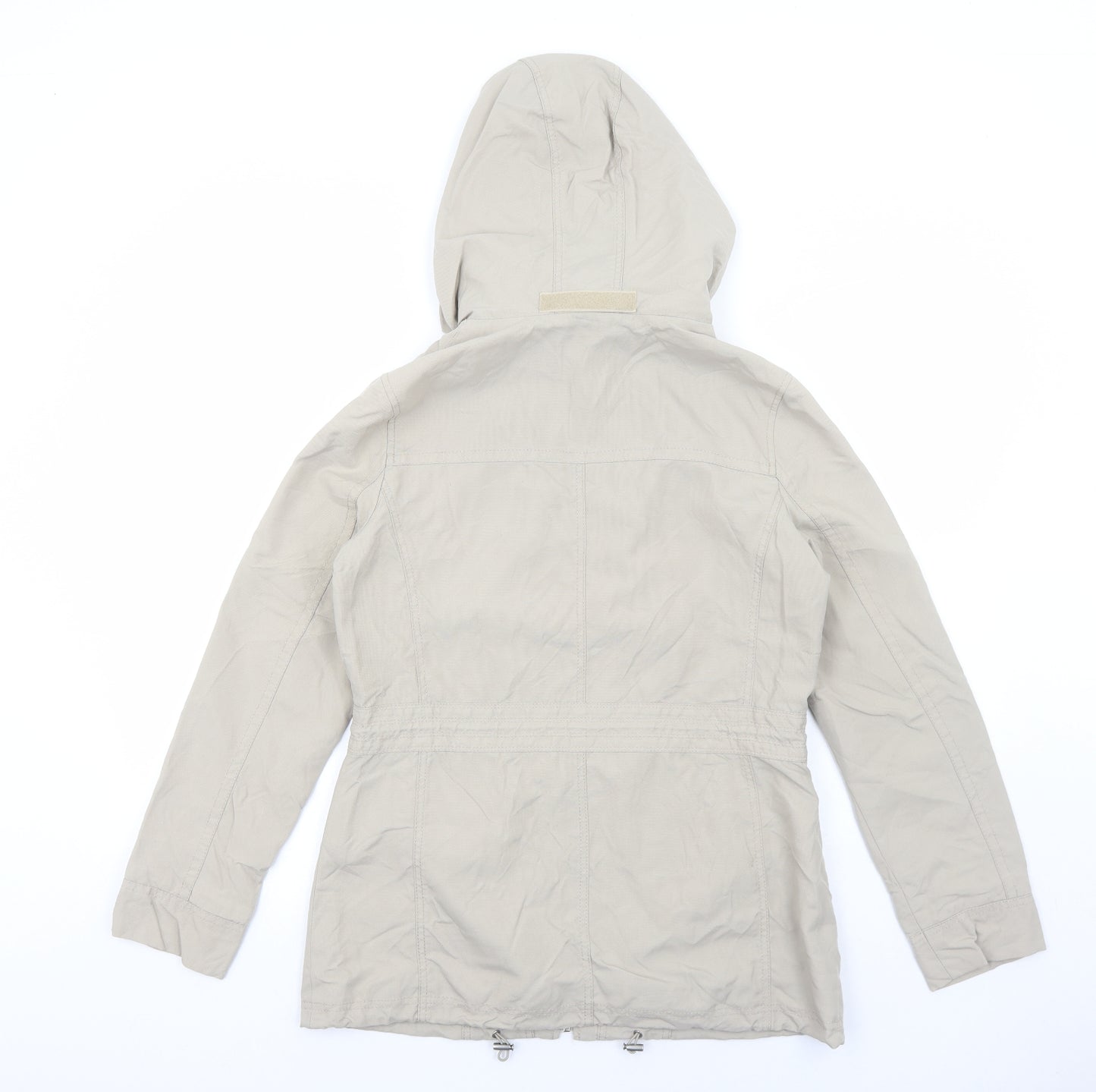 Marks and Spencer Womens Beige Pea Coat Coat Size 10 Zip